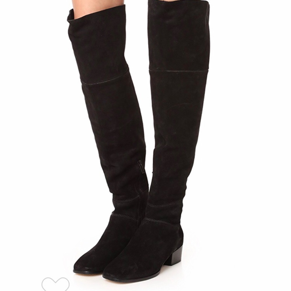 Joie Black Over-the-Knee Suede Boots